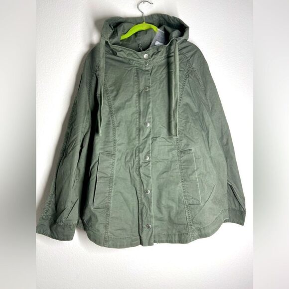 Rare Cecil Bohemian Military Cargo Jacket Hooded Green NWT Size  XL - Picture 1 of 16